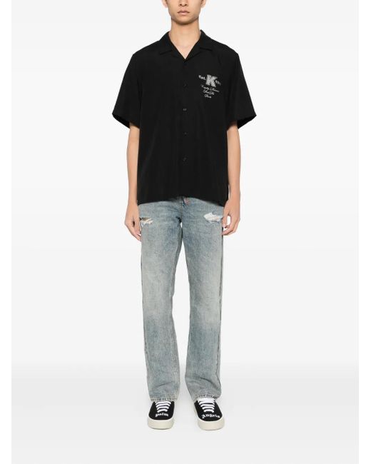 Ksubi Blue Distressed-Detail Jeans for men