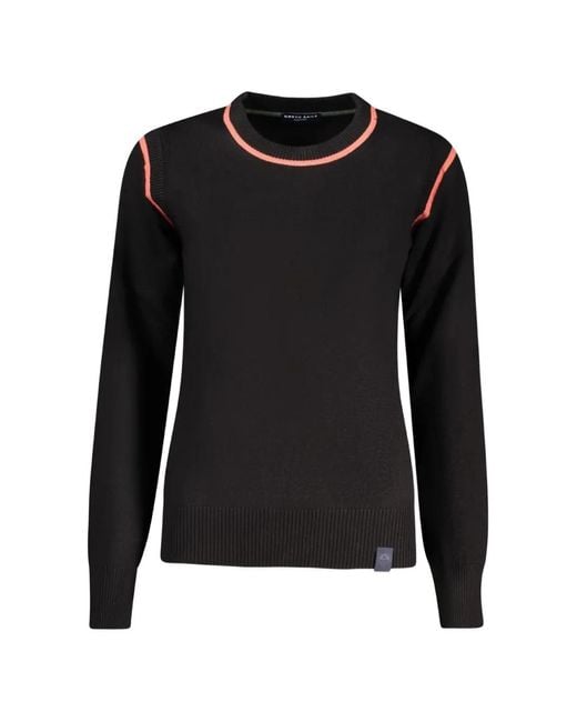 North Sails Black Round-Neck Long-Sleeve Sweater