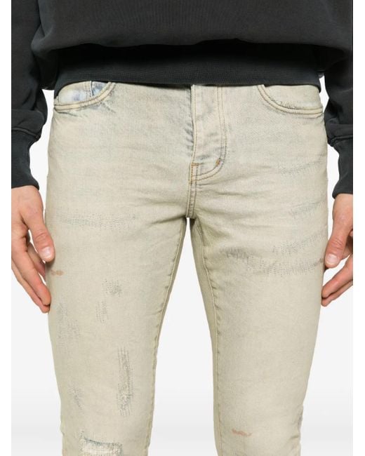 Purple Brand Natural Distressed-Effect Jeans for men