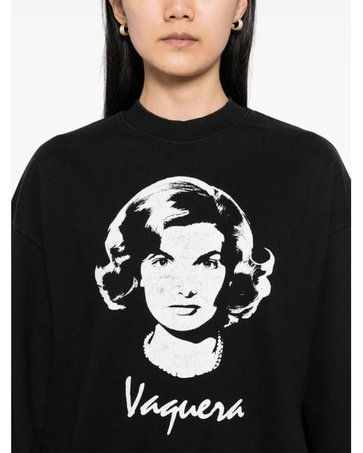 vaquera スウェット VAQUERA ヴァケラ FW25 SHOULDERPAD SWEATSHIRT KNIT / BLK