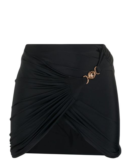 Versace Black Medusa Wrap Skirt