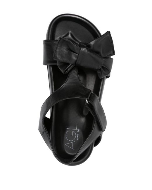Agl Attilio Giusti Leombruni Black Jane Bow-detail Sandals