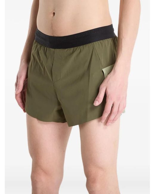 Ciele Athletics Green Logo-Waistband Running Shorts for men