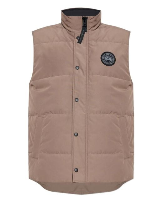 Canada Goose Wattierte Garson Weste mit Druckknopf in Brown für Herren