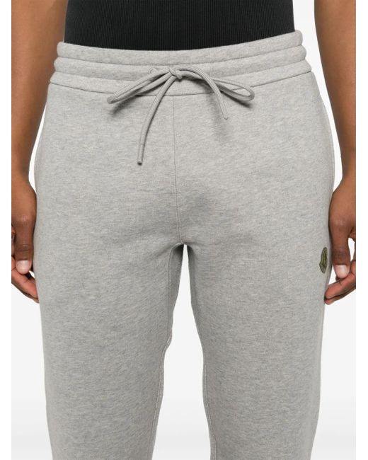 Moncler Cotton Track Pants in Gray for Men | Lyst