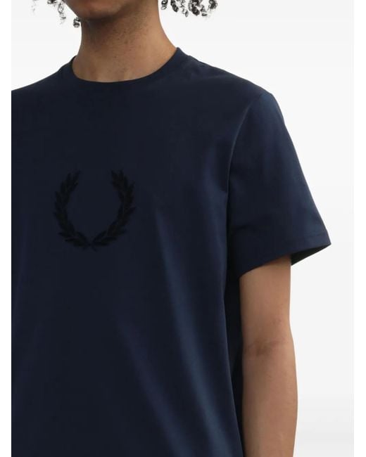 メンズ Fred Perry コットン Tシャツ Blue