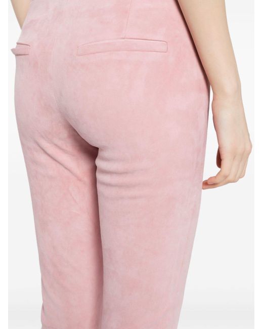 Arma Pink Suede Cropped Trousers