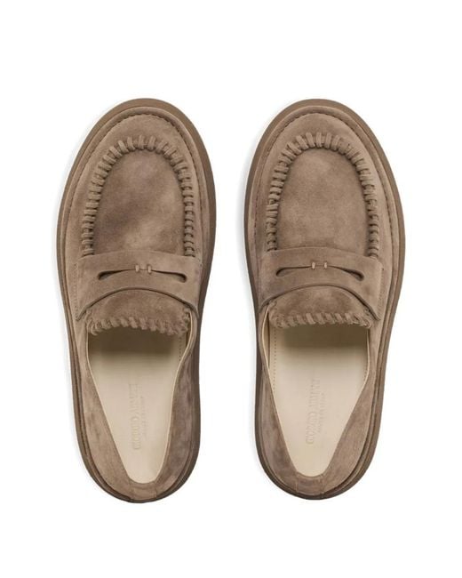 Giorgio Armani Brown Fringed Loafers for men