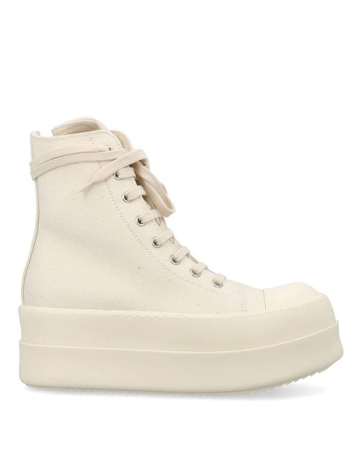 Rick Owens Natural Double Bumber Plateau-Sneakers