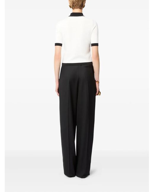 Nina Ricci Black Button Short-Sleeves Polo Shirt