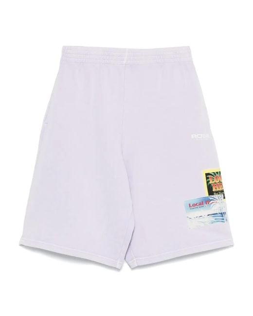 Martine Rose White Logo-Patch Shorts