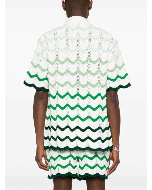 Camicia con effetto sfumato di Casablancabrand in Green da Uomo