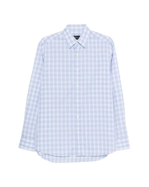 Camisa A Cuadros Brioni de hombre de color Blue