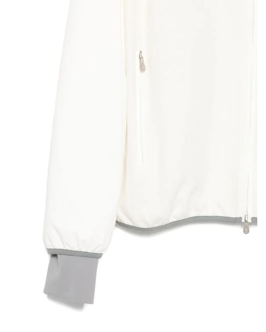 Brunello Cucinelli White Wool-Blend Jacket for men