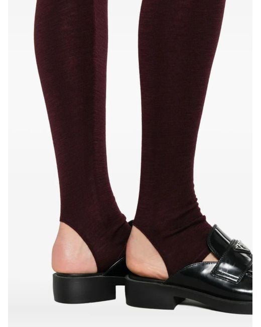 Forte_forte Red High-Waisted Leggings