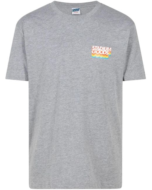 Stadium Goods Gray Gradient Logo Cotton T-Shirt