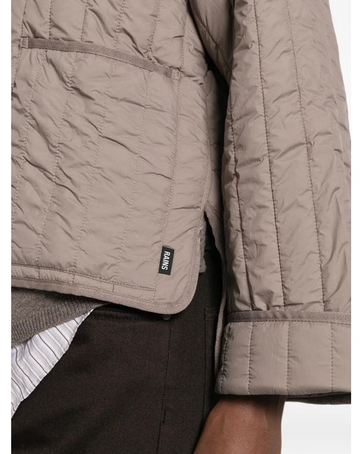 Rains Brown Banja Liner Quilted Jacket