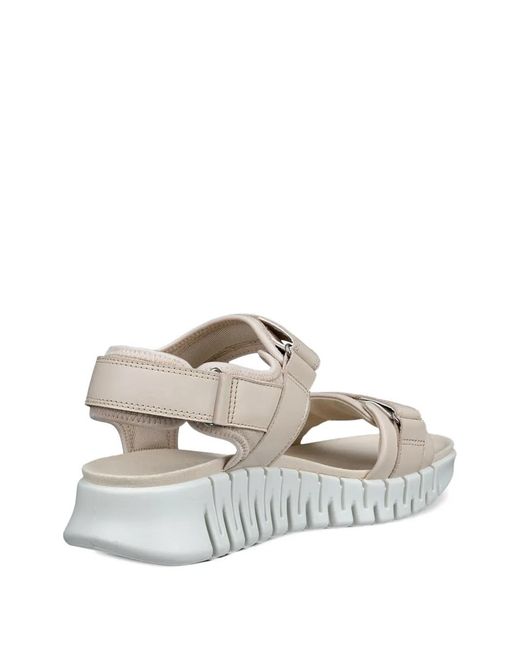 Ecco White Gruuv Sol Touch-Strap Sandals
