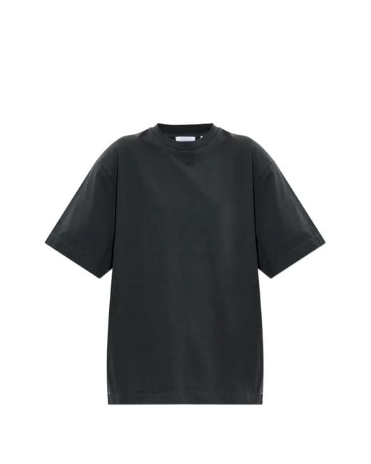 Off-White c/o Virgil Abloh Black Logo-Embroidered T-Shirt