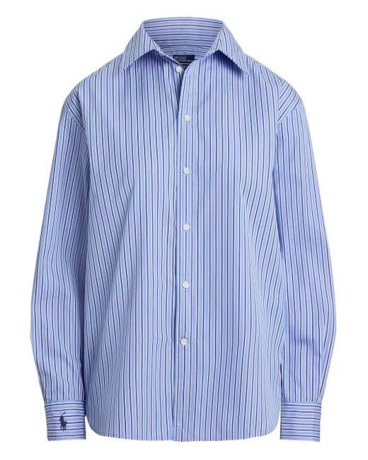 Polo Ralph Lauren Blue Striped Button-Up Shirt