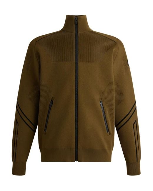 Fusalp Green Panelled Cardigan for men