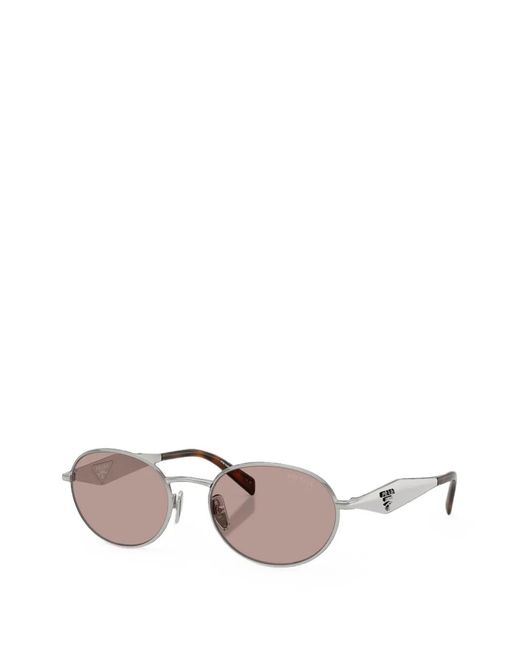 Prada Pink Oval-Frame Sunglasses