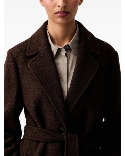 Marc O' Polo Black Belted Button-Up Coat