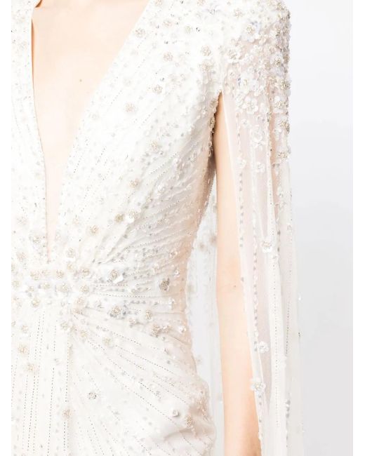 Jenny Packham White Sweet Wonder Sequined Gown