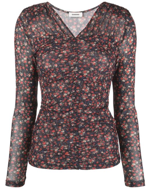 sandro floral top