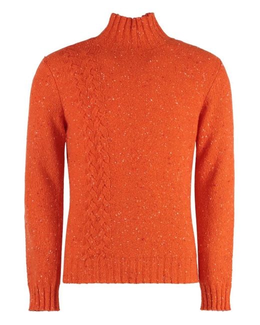 Malo Orange Pull En Cachemire for men