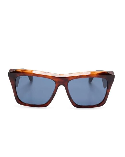 Etro Blue Square-Frame Sunglasses