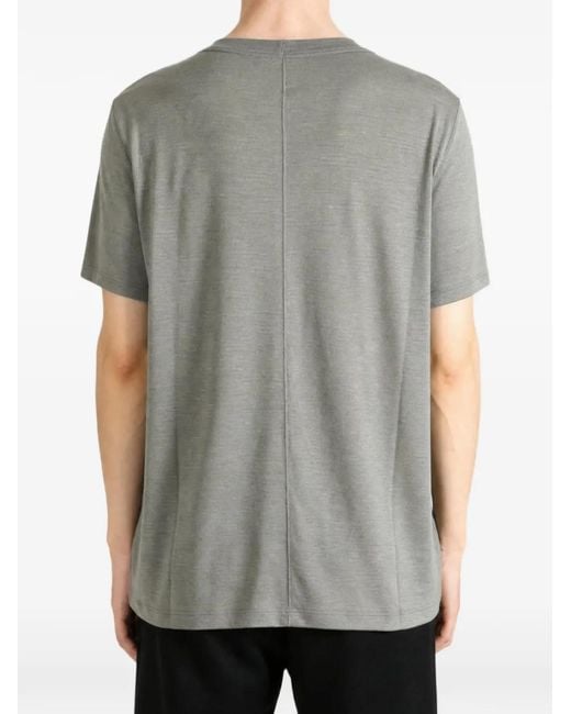 Rick Owens Gray Short Level Seam-Detail T-Shirt for men