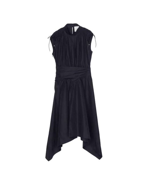3.1 Phillip Lim Blue Tie-Waist Asymmetric Dress