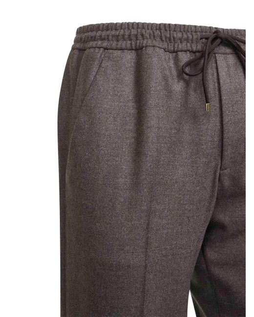 D4.0 Gray Drawstribg Trousers for men