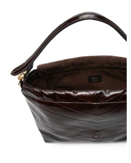 Fendi Black Mamma Baguette Schultertasche