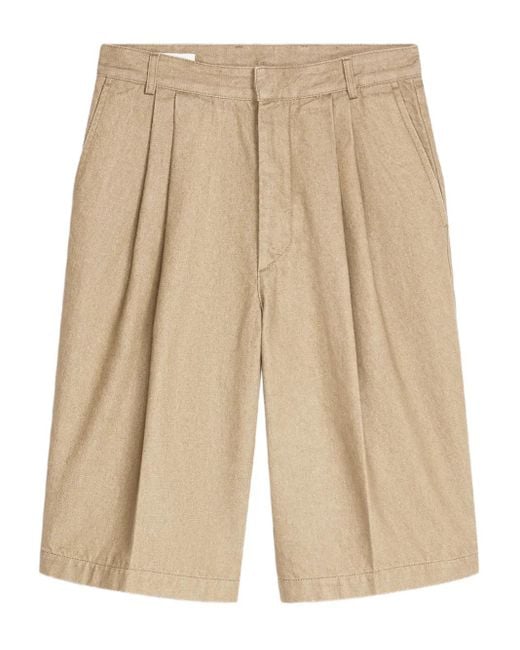 Dries Van Noten Natural Cotton Shorts for men