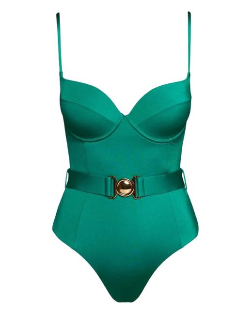 SOFIA ERHAN Green Belted Underwired Swimsuit