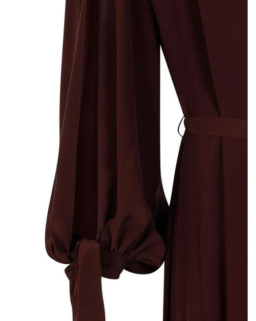 Chloé Purple Flared Midi Dress