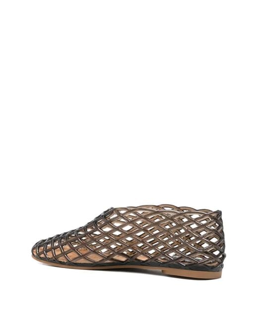 LA PISCINE Brown Jelly Ballet Flats