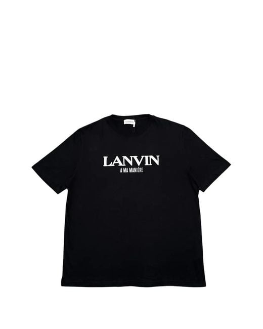 Lanvin Black X A Ma Maniére Embroidered T-Shirt for men