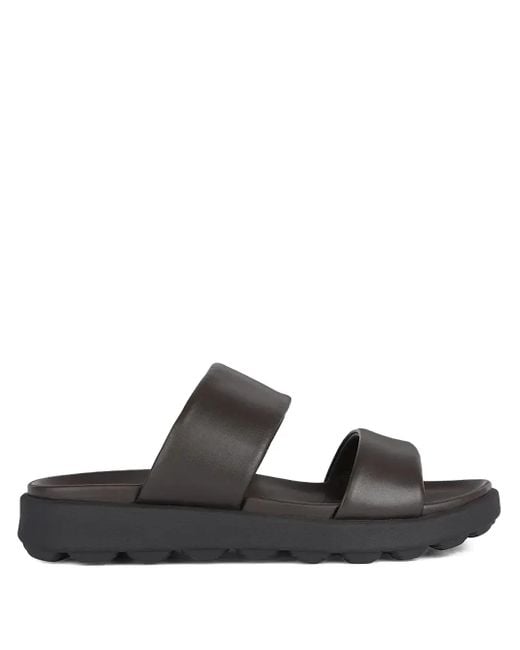 Geox Black Double-Strap Slides for men