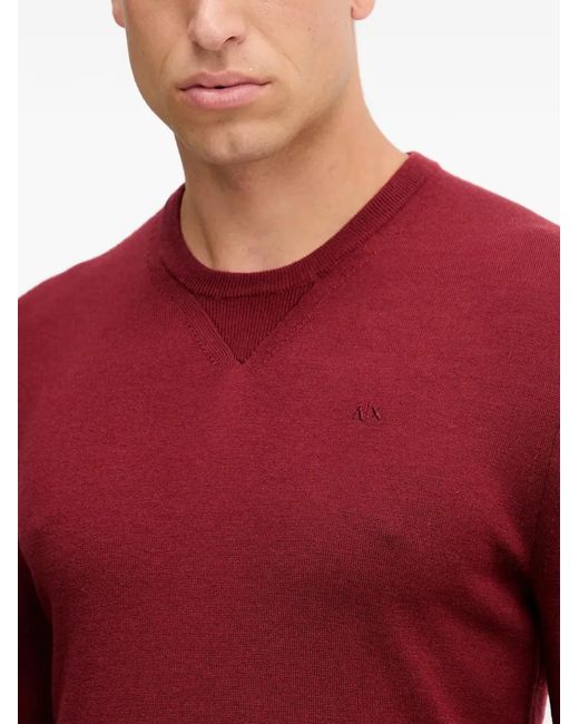 ARMANI EXCHANGE Logo-Embroidered Crew Neck Sweater for men