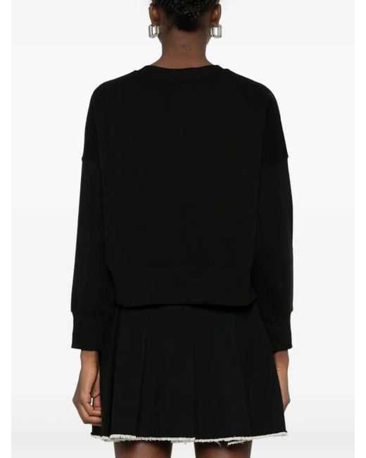 DKNY Black Logo-Embellished Sweatshirt