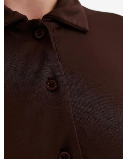 AYA MUSE Black Buttoned Polo Top