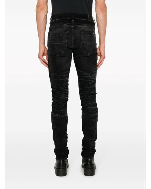 Jeans Shotgun skinny con vita media di Amiri in Black da Uomo