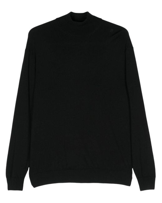 D4.0 Black Wool Sweater for men