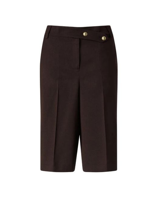 Pinko Gray Logo-Patch Pleated Trousers