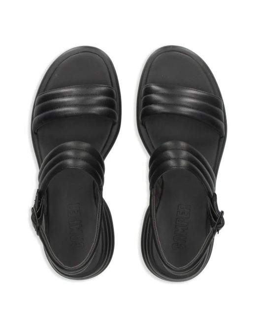 Camper Black Spiro 40Mm Leather Sandals