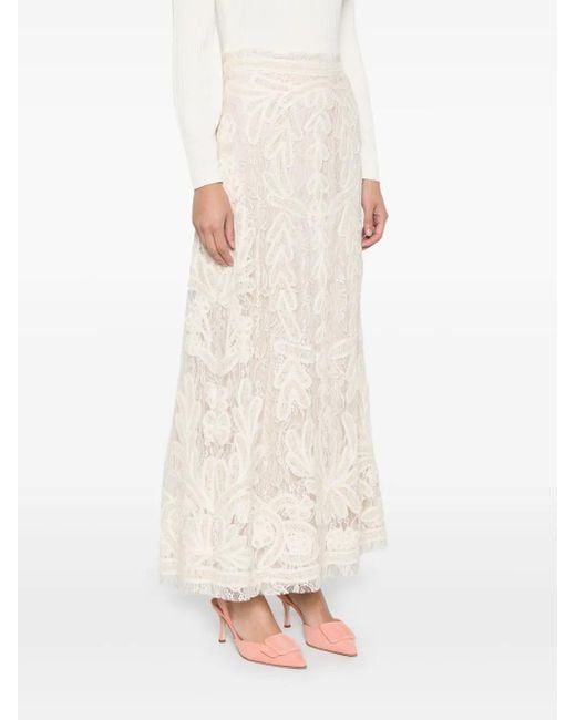 P.A.R.O.S.H. Natural Nixie Midi Skirt