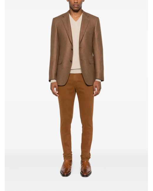 Fedeli Natural V-Neck Sweater for men